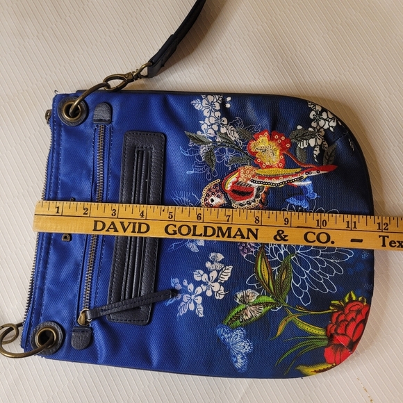 Sold! EUC Desigual Embellished Floral Bird Parrot Cross Body Bag - Picture 6 of 9